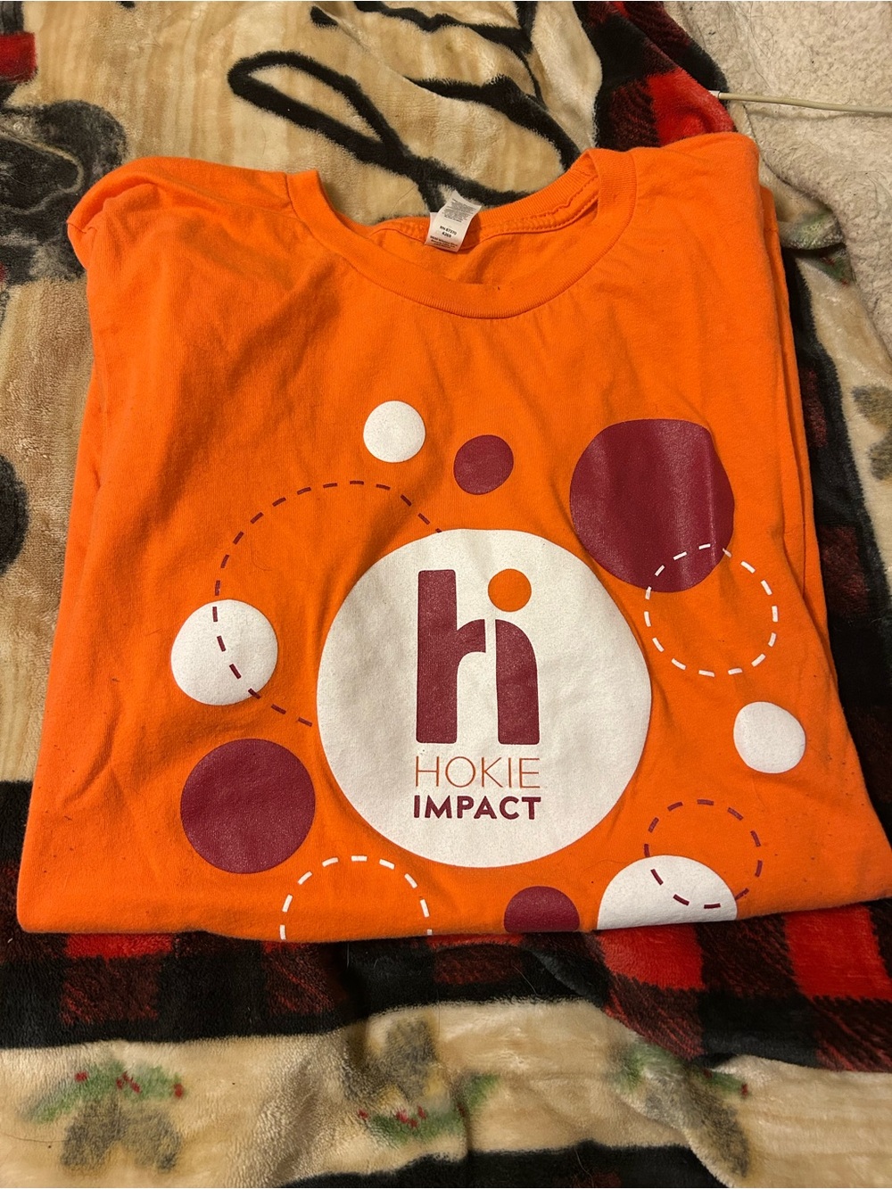 Hokie Impact Women’s Short-Sleeve Graphic Tee - Orange & Memorial Walk T-shirt